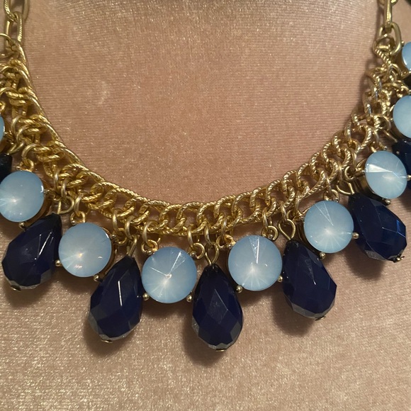 Talbots Jewelry - Talbots Beautiful Blues Gold Necklace